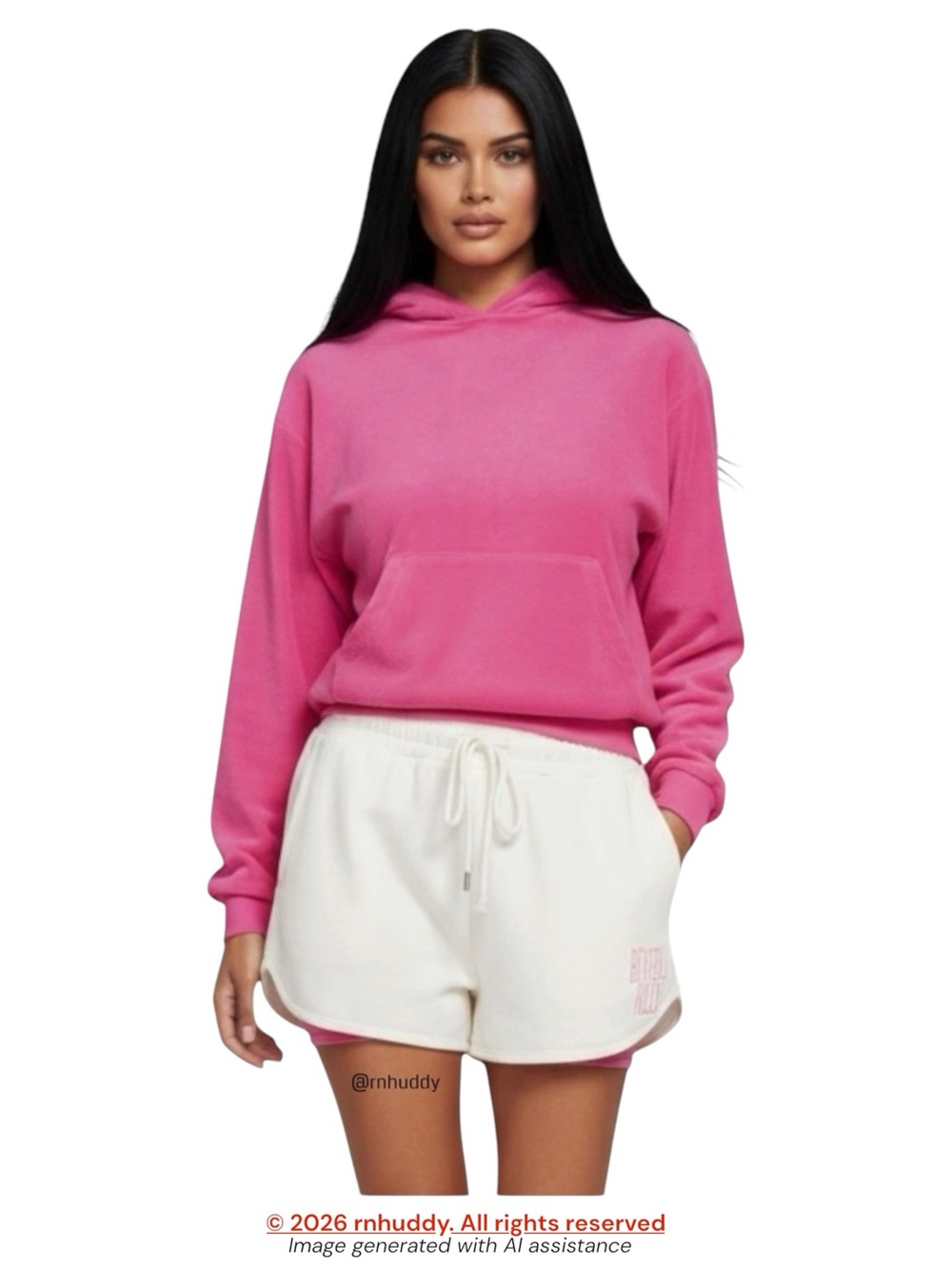 NWT SKIMS 4X Watermelon pink Terry Lounge Hoodie